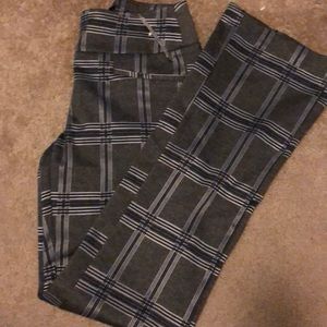 Grey straight trousers